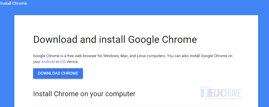 Install google chrome download